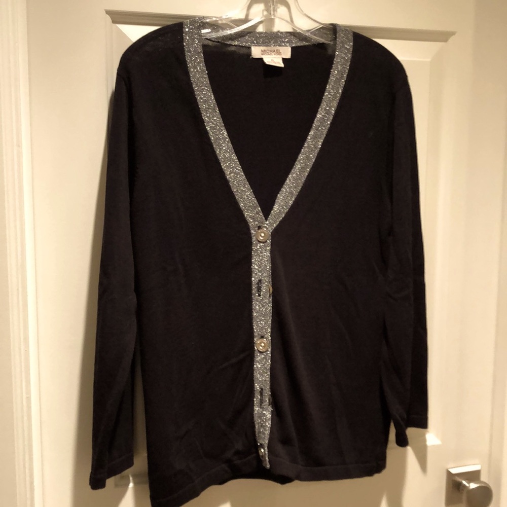 Michael Kors cardigan with metallic trim